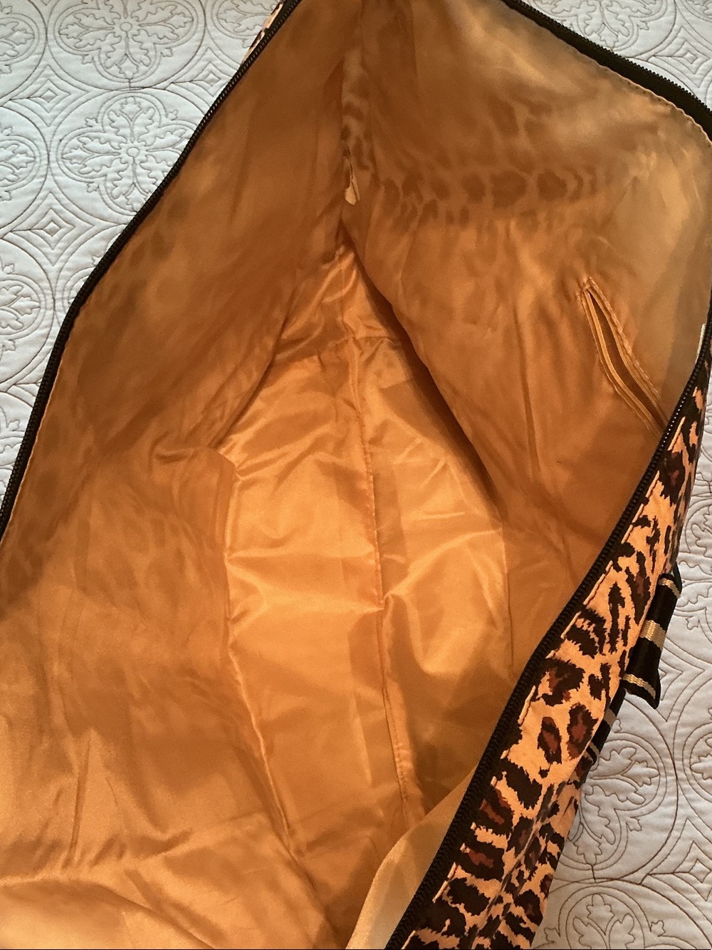 Leopard Print Tote Bag in Beige and Brown - Picture 5 of 5